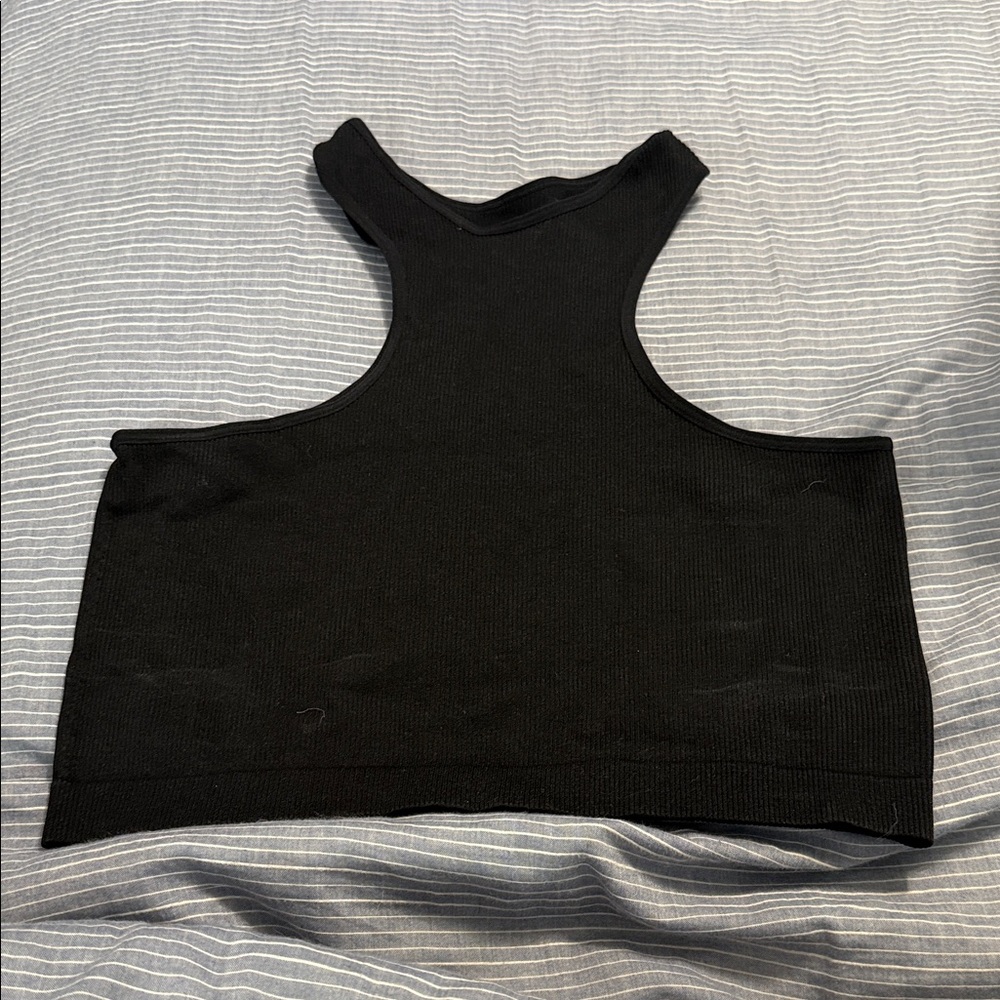 Wild Fable Black Sleeveless Crop Top